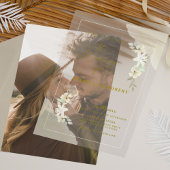 Elegant Transparant Bloemen Waterverf bruiloft Acryl Uitnodigingen