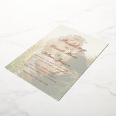 Elegant Transparant Photo Wedding Calligraphy Folie Uitnodiging (Gedraaid)