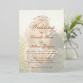 Elegant Transparant Photo Wedding Calligraphy Folie Uitnodiging (Staand Voorkant)