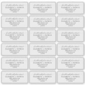 Elegant Transparante de Etiketten van het Adres va Sticker (Voorkant)