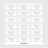 Elegant Transparante de Etiketten van het Adres va Sticker (Vel)