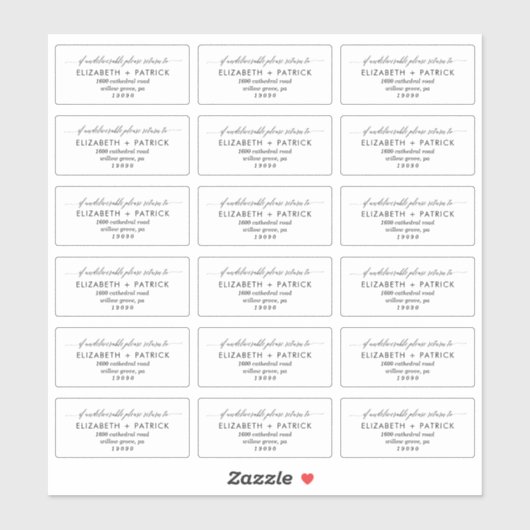 Elegant Transparante de Etiketten van het Adres va Sticker (Vel)