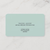 Elegant Travel Agent monogram worldmap&plane Visitekaartje (Achterkant)