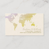 Elegant Travel Agent Signature Cream Paper Visitekaartje (Voorkant)