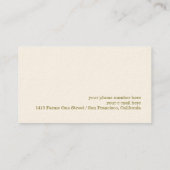 Elegant Travel Agent Signature Cream Paper Visitekaartje (Achterkant)