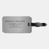 Elegant Traveller Goud Metaal & Leer monogram Bagagelabel (Achterkant horizontaal)