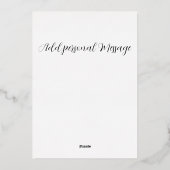 Elegant Tree aangepast kerstfeest Folie Feestdagenkaart (Achterkant)