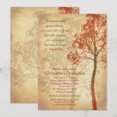 Elegant Tree Afstuderen Invitation Kaart (Voorkant / Achterkant)