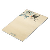 Elegant Tree Branch en Bird |  perkament Notitieblok (Schuin)