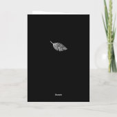 Elegant Tree Branch Foliage Deepest Sympathy Kaart (Achterkant)