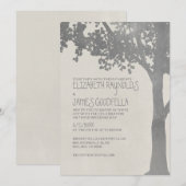 Elegant Tree Branches Wedding Invitations Kaart (Voorkant / Achterkant)