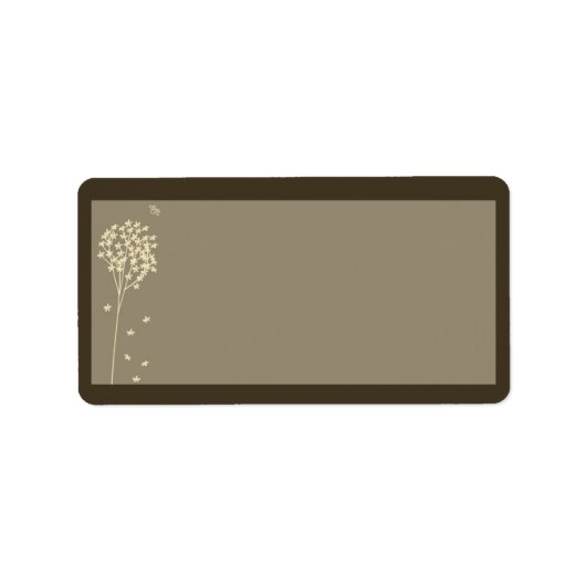 Elegant Tree Brown Weduwen Mailing Adres Label (Voorkant)