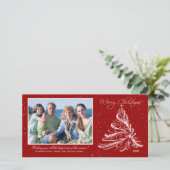 Elegant Tree Family Kerstkaart (Staand voorkant)