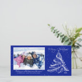 Elegant Tree Family Kerstkaart (Staand voorkant)