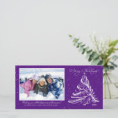 Elegant Tree Family Kerstkaart (Staand voorkant)