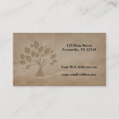 Elegant Tree Faux Ingegraveerde Natuur Visitekaartje (Achterkant)