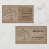 Elegant Tree Faux Ingegraveerde Natuur Visitekaartje (Voorkant / Achterkant)