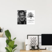Elegant Tree | Foto begrafenisherdenking Poster (Thuiskantoor)