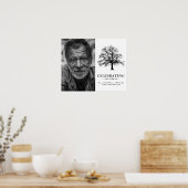 Elegant Tree | Foto begrafenisherdenking Poster (Keuken)