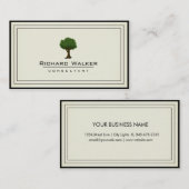 Elegant Tree Garden Lawn Care Logo Landschap Groen Visitekaartje (Voorkant / Achterkant)