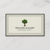 Elegant Tree Garden Lawn Care Logo Landschap Groen Visitekaartje (Voorkant)