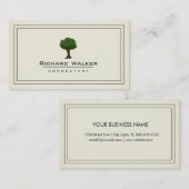 Elegant Tree Garden Lawn Care Logo Landschap Groen Visitekaartje (Voorkant / Achterkant)