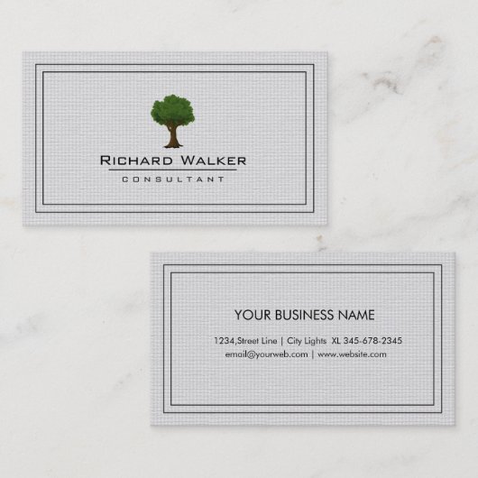 Elegant Tree Garden Lawn Care Logo Landschap Visitekaartje (Voorkant / Achterkant)