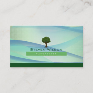 Elegant Tree Green Natuur Linen Garden Landschap Visitekaartje