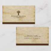 Elegant Tree Green Natuur Sand Garden Landschap Visitekaartje (Voorkant / Achterkant)