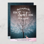 Elegant Tree Home Sweet Home kerst Feestdagenkaart (Voorkant / Achterkant)