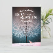 Elegant Tree Home Sweet Home kerst Feestdagenkaart (Staand voorkant)