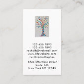 Elegant Tree Life Coach Visitekaartje (Achterkant)