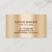 Elegant Tree Logo Moderne Gold Background Visitekaartje (Achterkant)