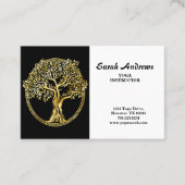 Elegant Tree of Life Yoga Instructor Visitekaartje (Voorkant)