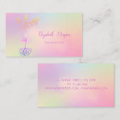 Elegant Tree Silhouette, holografisch Yoga Visitekaartje (Voorkant / Achterkant)