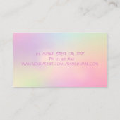 Elegant Tree Silhouette, holografisch Yoga Visitekaartje (Achterkant)