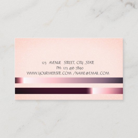 Elegant Tree Silhouette, Stripes, Yoga Visitekaartje (Achterkant)