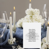 Elegant Tree Sketch Wedding Table Number Card Kaart