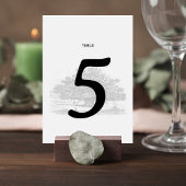 Elegant Tree Sketch Wedding Table Number Card Kaart