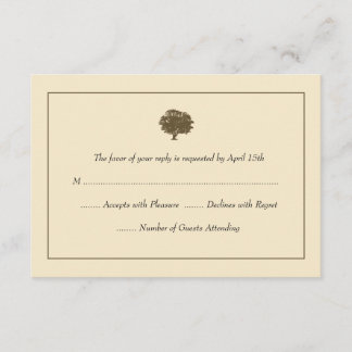 Elegant Tree Wedding RSVP-kaarten RSVP Kaartje