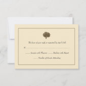 Elegant Tree Wedding RSVP-kaarten RSVP Kaartje (Voorkant)