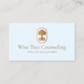Elegant Tree with Roots Counseling Visitekaartje (Voorkant)