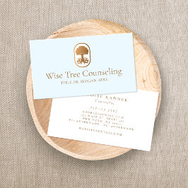 Elegant Tree with Roots Counseling Visitekaartje