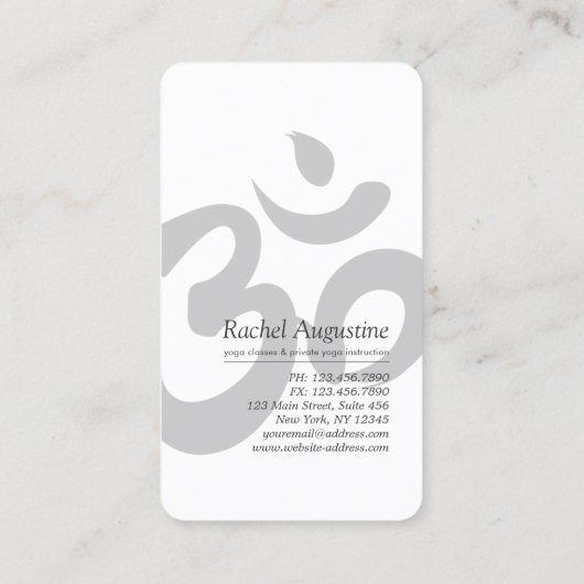 Elegant Tree Yoga Instructor Class Pass Loyalty (Achterkant)