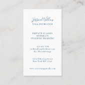 Elegant Tree Yoga Instructor Visitekaartje (Achterkant)