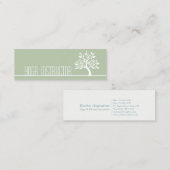 Elegant Tree Yoga Instructor Wellness Life Coach Mini Visitekaartje (Voorkant / Achterkant)