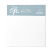 Elegant Tree Yoga Instructor Wellness Life Coach Notitieblok (Voorkant)