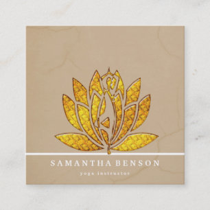 Elegant Tree Yoga Instructor Wellness Life Coach Vierkante Visitekaartje