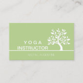 Elegant Tree Yoga Instructor Wellness Life Coach Visitekaartje (Voorkant)