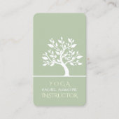 Elegant Tree Yoga Instructor Wellness Life Coach Visitekaartje (Voorkant)